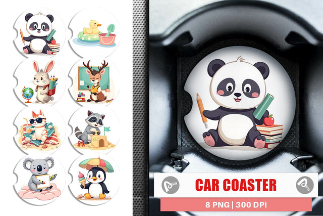 Car Coaster Adorable School Summer Sublimation artnoy 