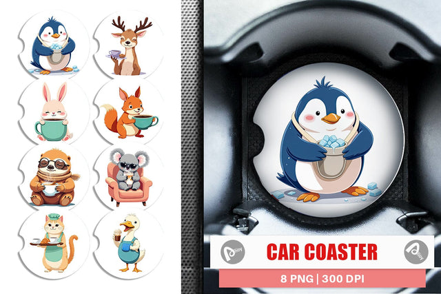 Car Coaster Animal Finest Brew Sublimation artnoy 