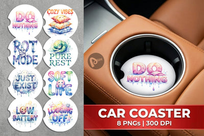 Car Coaster Anti Hustle Rest Sublimation artnoy 