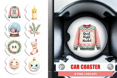 Car Coaster Anti Social Sublimation artnoy 