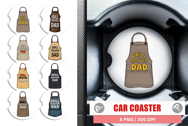 Car Coaster Apron Sublimation artnoy 