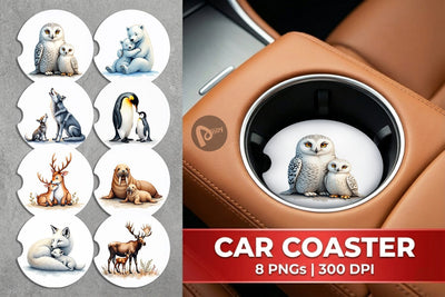 Car Coaster Arctic Snuggles Sublimation artnoy 