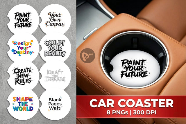 Car Coaster Artistic Creative Destiny Quote Sublimation artnoy 