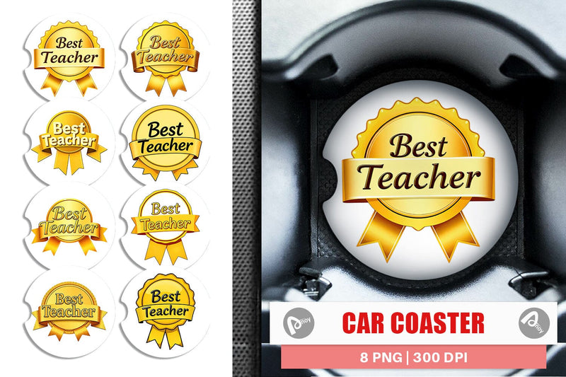 Car Coaster Award Ribbon Sublimation artnoy 