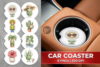 Car Coaster Awkward Introvert Mom Flora Sublimation artnoy 