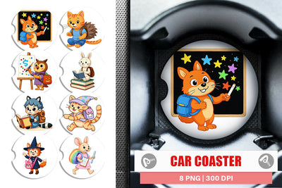 Car Coaster Backpack Buddies Sublimation artnoy 