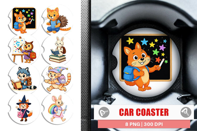 Car Coaster Backpack Buddies Sublimation artnoy 