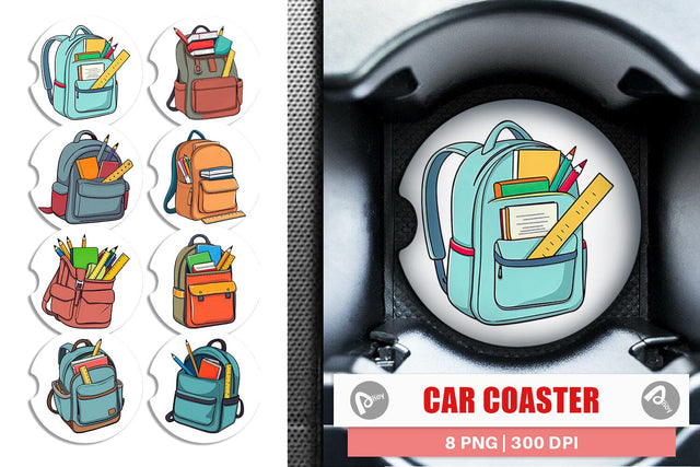 Car Coaster Backpack Sublimation artnoy 