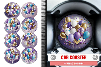 Car Coaster Balloons Sublimation artnoy 