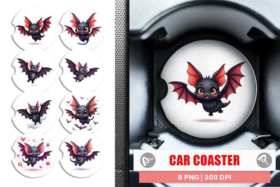 Car Coaster Bat Variations Sublimation artnoy 