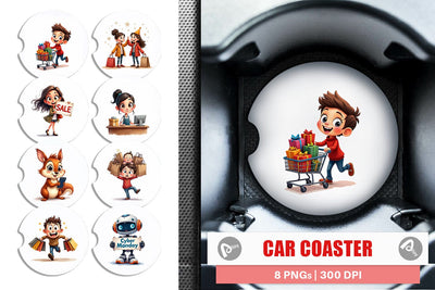 Car Coaster Black Friday Frenzy Sublimation artnoy 