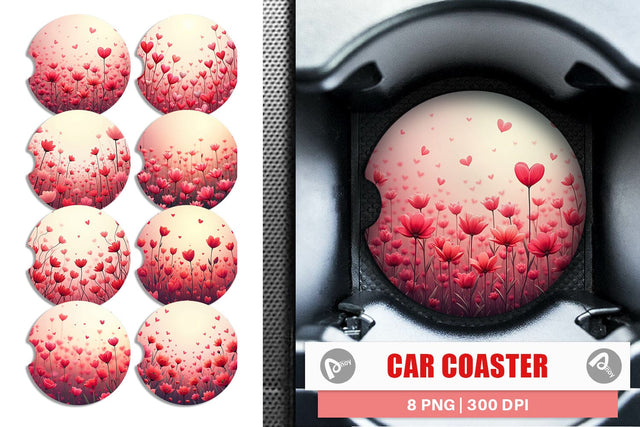 Car Coaster Bloom Garden Sublimation artnoy 