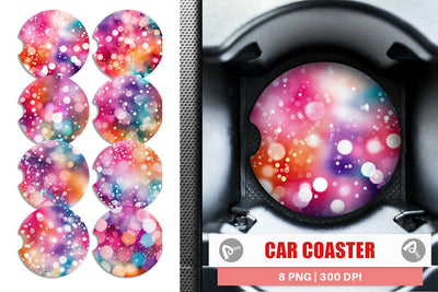 Car Coaster Bokeh Effect Sublimation artnoy 