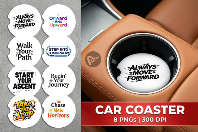 Car Coaster Bold Action Graduation Quotes Sublimation artnoy 