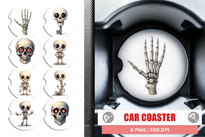 Car Coaster Bone Motifs Sublimation artnoy 