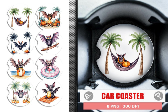 Car Coaster Breezy Bat Nights Sublimation artnoy 