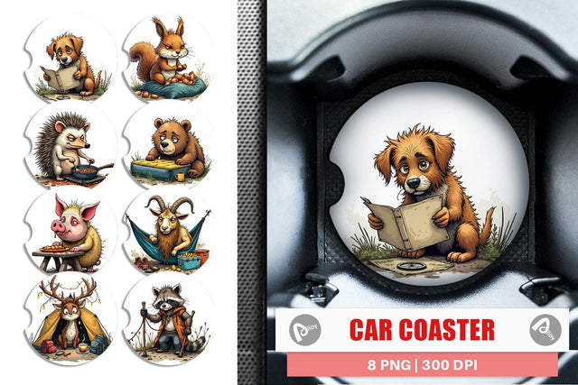 Car Coaster Camping Grumps Sublimation artnoy 
