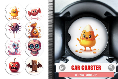 Car Coaster Candy Surreals Sublimation artnoy 
