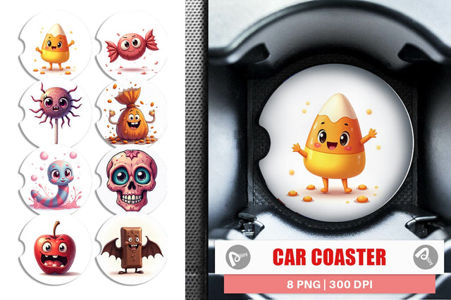 Car Coaster Candy Surreals Sublimation artnoy 