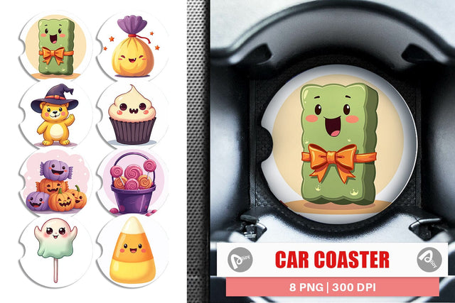 Car Coaster Candy Treats Sublimation artnoy 