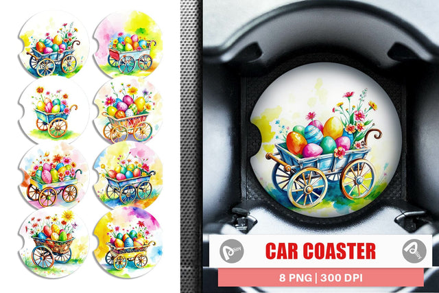 Car Coaster Cart Easter Sublimation artnoy 