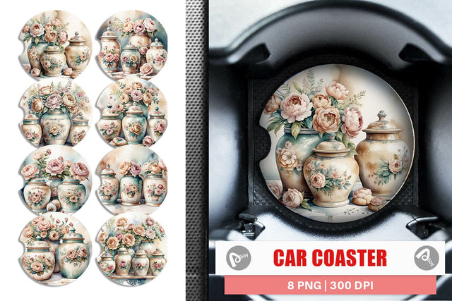 Car Coaster Ceramic Cookie Jar Sublimation artnoy 