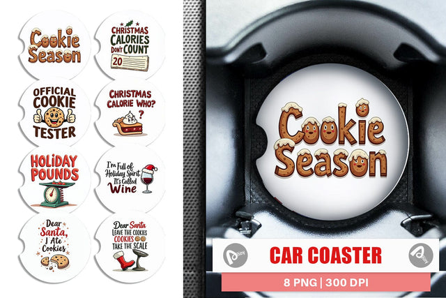 Car Coaster Christmas Diet Dropout Quotes Sublimation artnoy 
