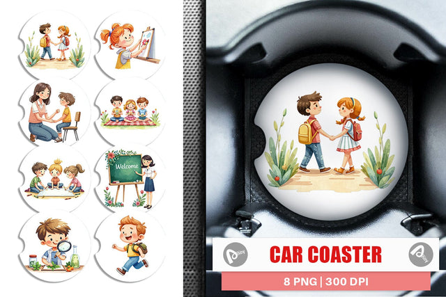 Car Coaster Classroom Moments Sublimation artnoy 
