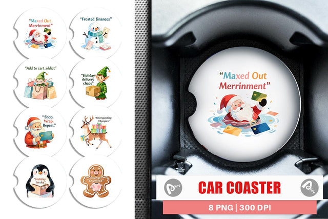 Car Coaster Consumerism Satire Sublimation artnoy 