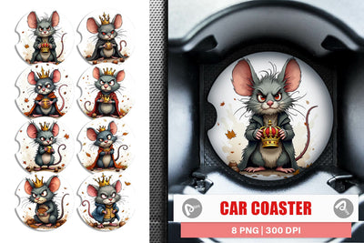 Car Coaster Cranky Mouse King Mayhem Sublimation artnoy 