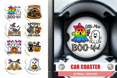 Car Coaster Cute Halloween Sublimation artnoy 