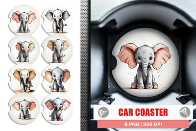 Car Coaster Cute Owl Sublimation artnoy 