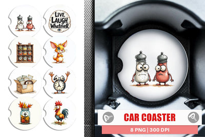 Car Coaster Cynical Farmhouse Decor Sublimation artnoy 