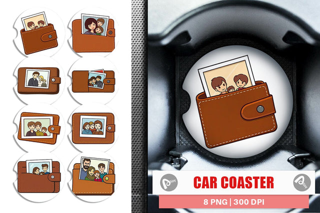 Car Coaster Dad’s Wallet Sublimation artnoy 