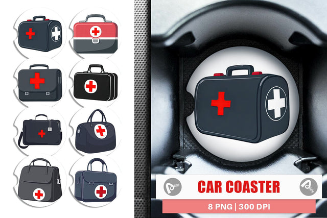 Car Coaster Doctor Bag Sublimation artnoy 