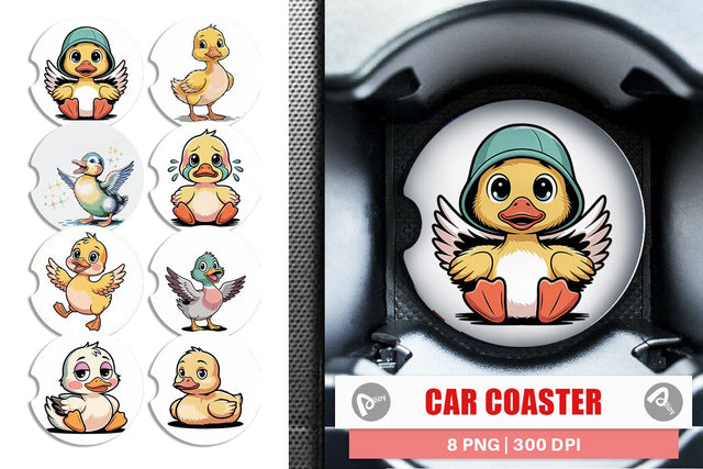 Car Coaster Duck Mood Sublimation artnoy 