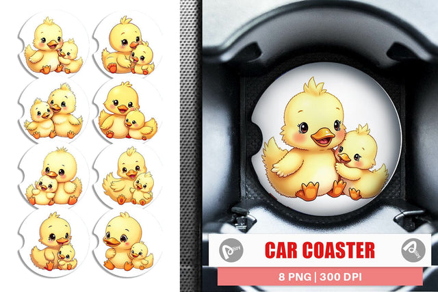 Car Coaster Duck Mother's Day Sublimation artnoy 