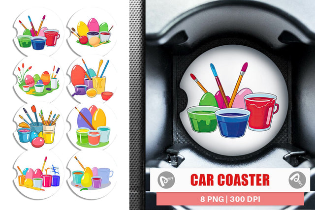 Car Coaster Egg Dye Kit Sublimation artnoy 