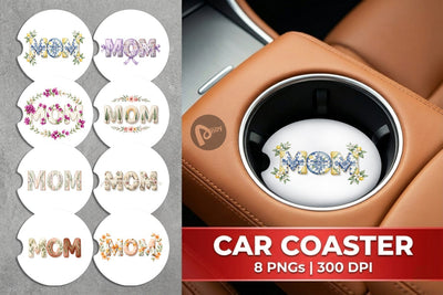 Car Coaster Elegant Lemon MOM Mediterranean Sublimation artnoy 