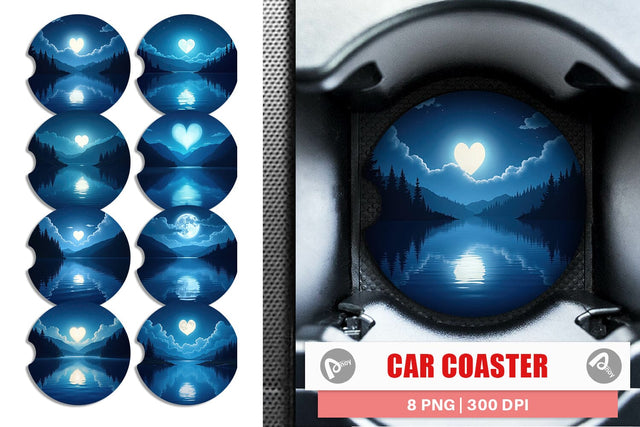 Car Coaster Enchanted Lake Sublimation artnoy 