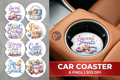Car Coaster Fall Bakery & Coffee Quotes Sublimation artnoy 