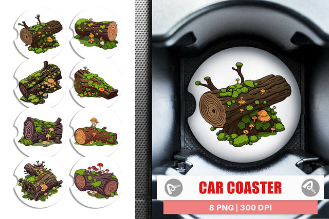 Car Coaster Fallen Log Sublimation artnoy 