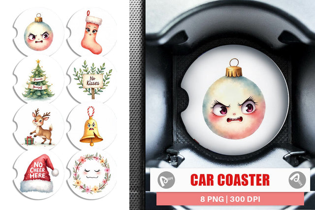 Car Coaster Festive Rage Sublimation artnoy 