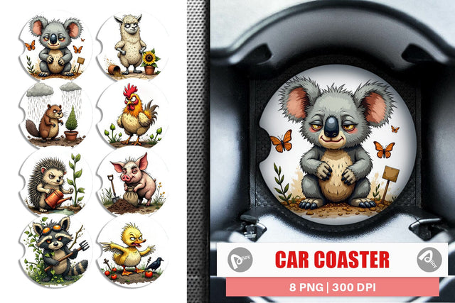 Car Coaster Garden Grumps Sublimation artnoy 
