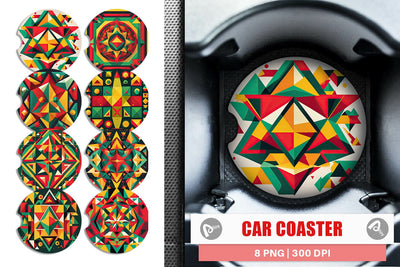 Car Coaster Geometric Shapes Sublimation artnoy 