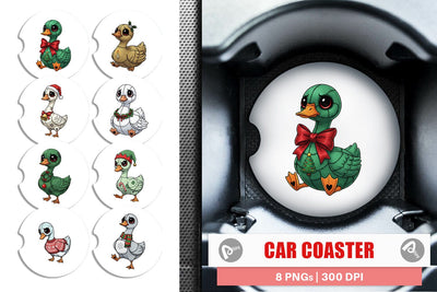 Car Coaster Goose Voodoo Doll Sublimation artnoy 