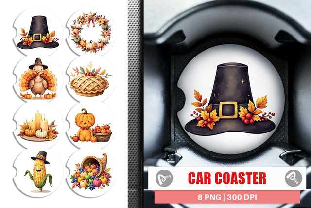 Car Coaster Grateful Gathering Sublimation artnoy 