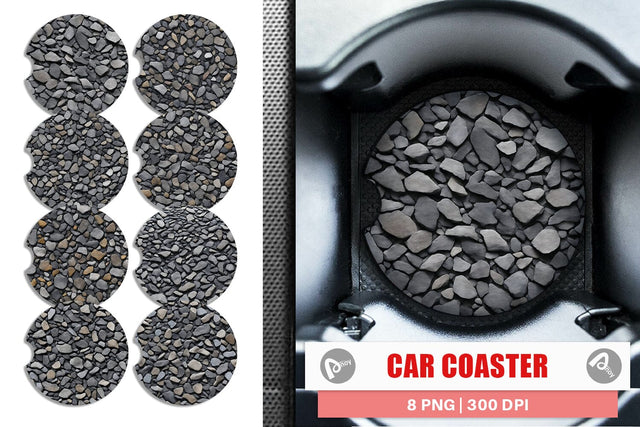 Car Coaster Gravel Texture Sublimation artnoy 