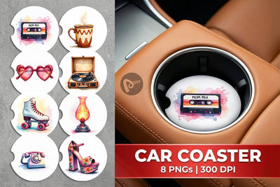 Car Coaster Groovy Retro Mom Sublimation artnoy 