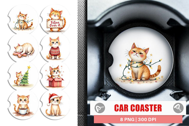 Car Coaster Grumpy Cats Sublimation artnoy 